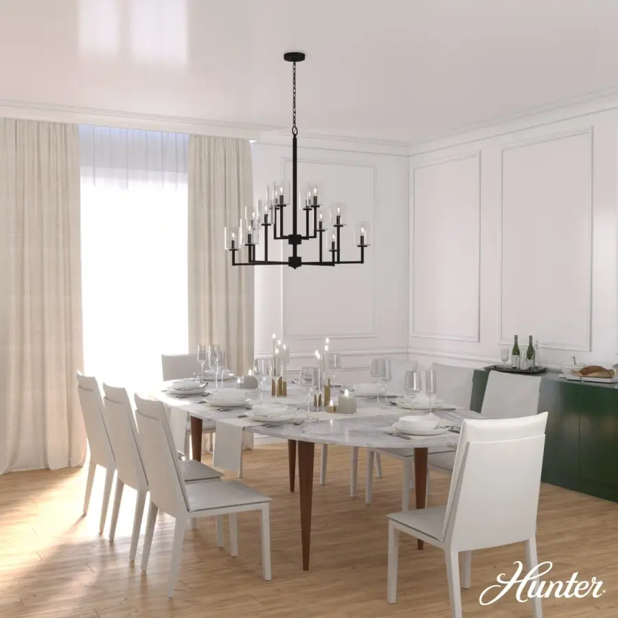 Kerrison 12-Light Chandelier in Natural Black Iron - Image 2