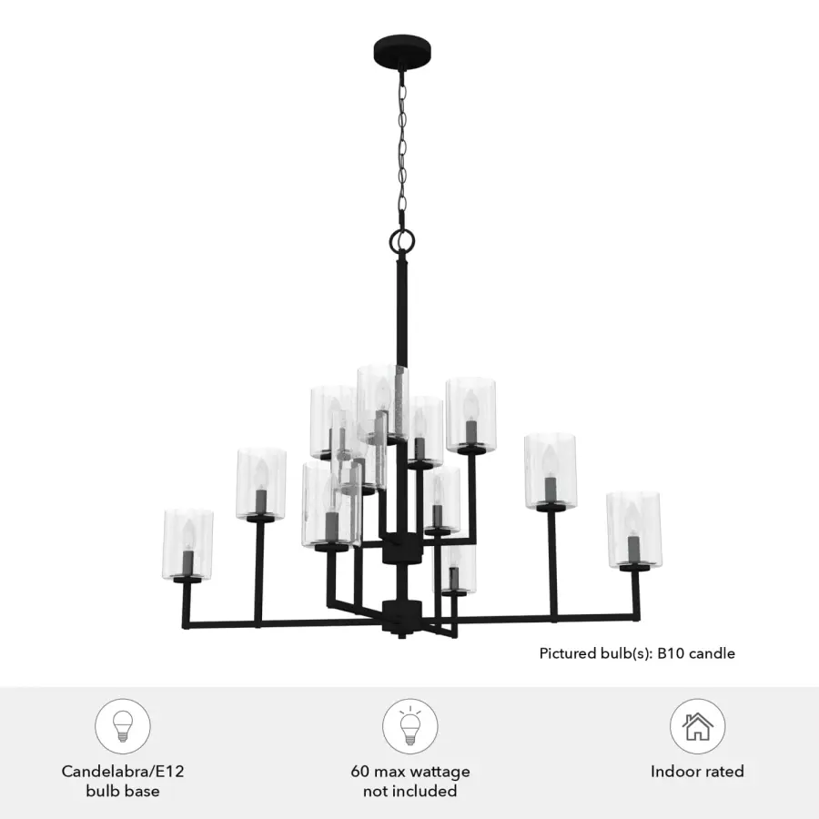Kerrison 12-Light Chandelier in Natural Black Iron - Image 3