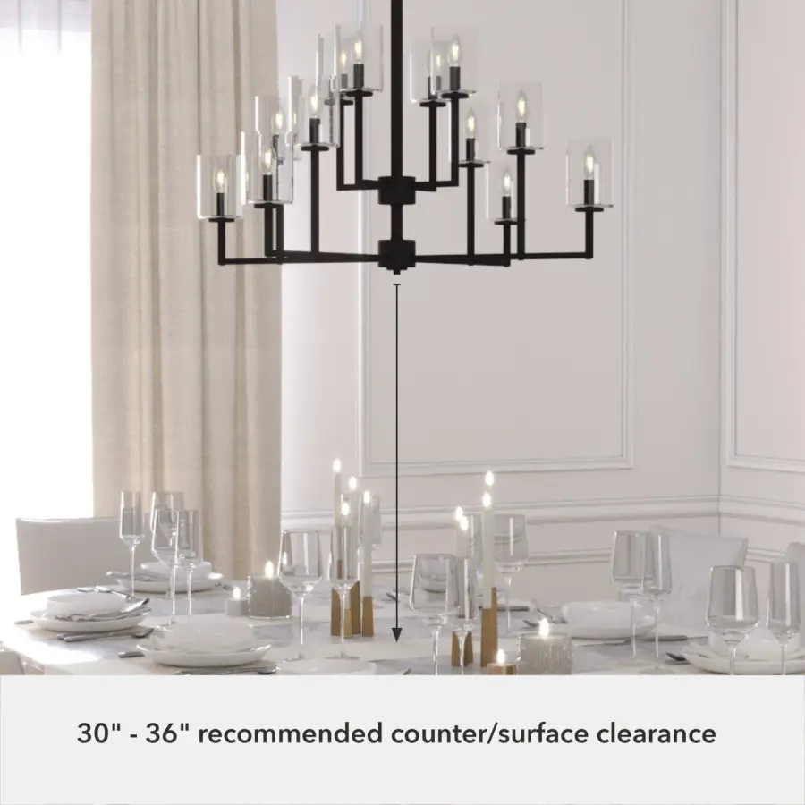 Kerrison 12-Light Chandelier in Natural Black Iron - Image 5