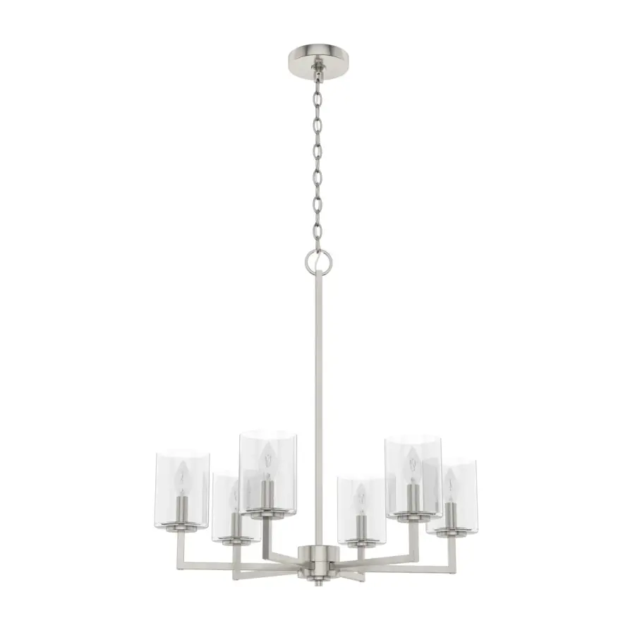 Kerrison 6-Light Chandelier in Brushed Nickel - Image 13