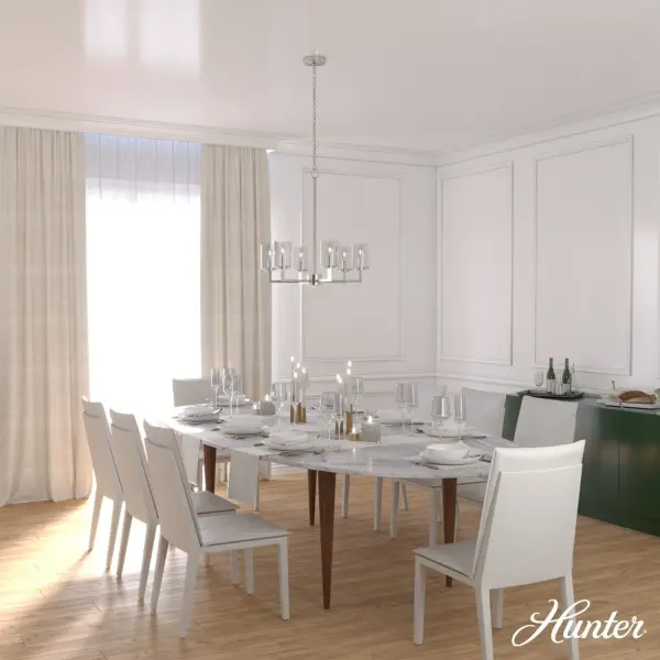 Kerrison 6-Light Chandelier in Brushed Nickel - Image 4