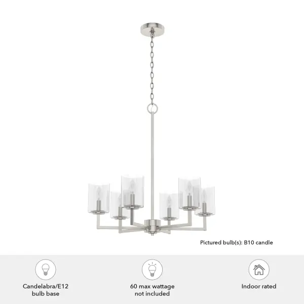 Kerrison 6-Light Chandelier in Brushed Nickel - Image 6