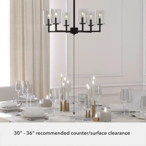 Kerrison 6-Light Chandelier in Brushed Nickel - Image 9