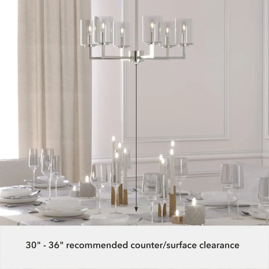 Kerrison 6-Light Chandelier in Brushed Nickel - Image 10