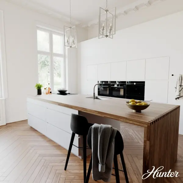 Kerrison Four Light Pendant in Natural Black Iron - Image 3
