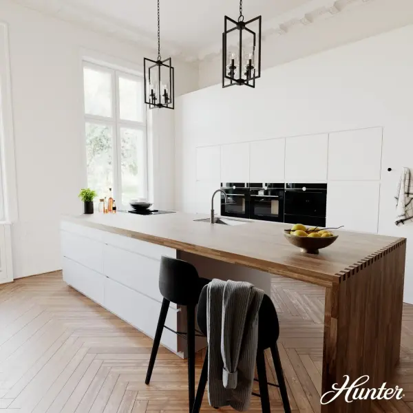 Kerrison Four Light Pendant in Natural Black Iron - Image 4