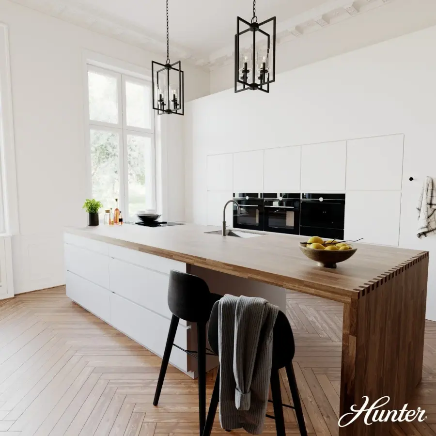 Kerrison Four Light Pendant in Natural Black Iron - Image 4