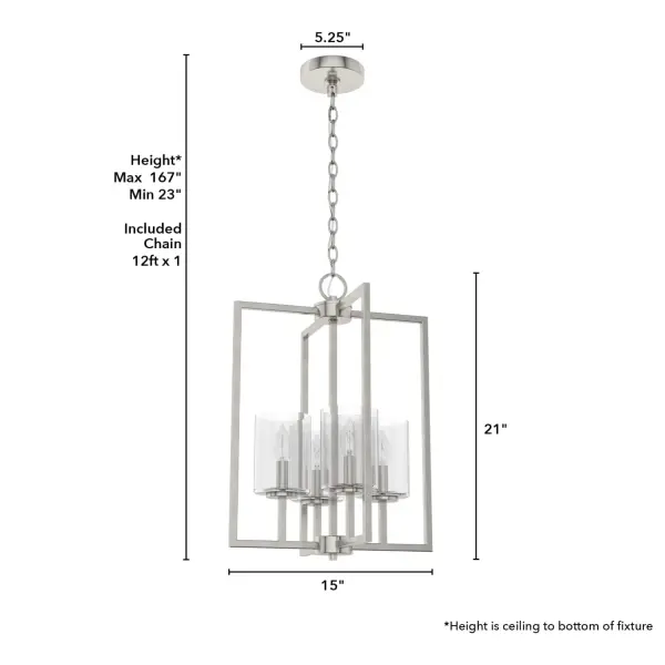 Kerrison Four Light Pendant in Natural Black Iron - Image 7