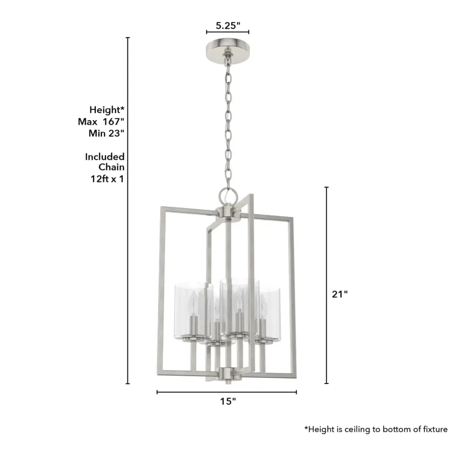 Kerrison Four Light Pendant in Natural Black Iron - Image 7
