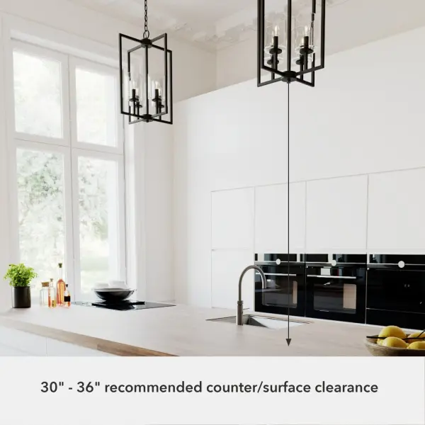Kerrison Four Light Pendant in Natural Black Iron - Image 10