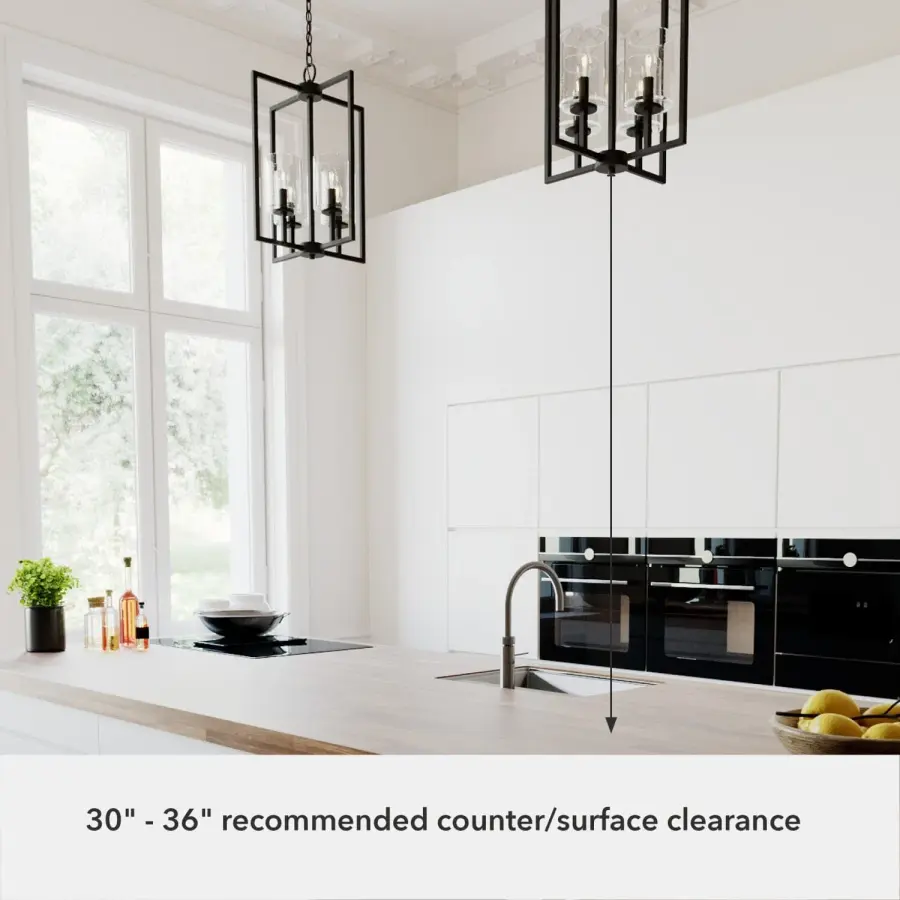 Kerrison Four Light Pendant in Natural Black Iron - Image 10