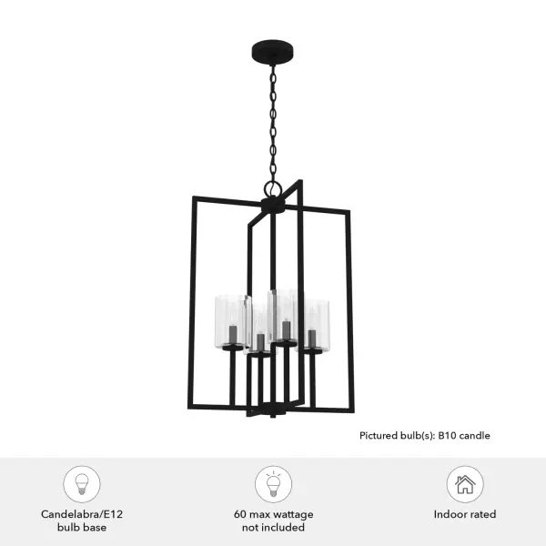 Kerrison Four Light Pendant in Natural Black Iron - Image 3