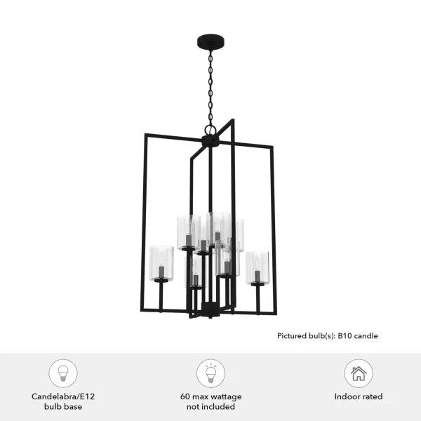 Kerrison Eight Light Pendant in Natural Black Iron - Image 3
