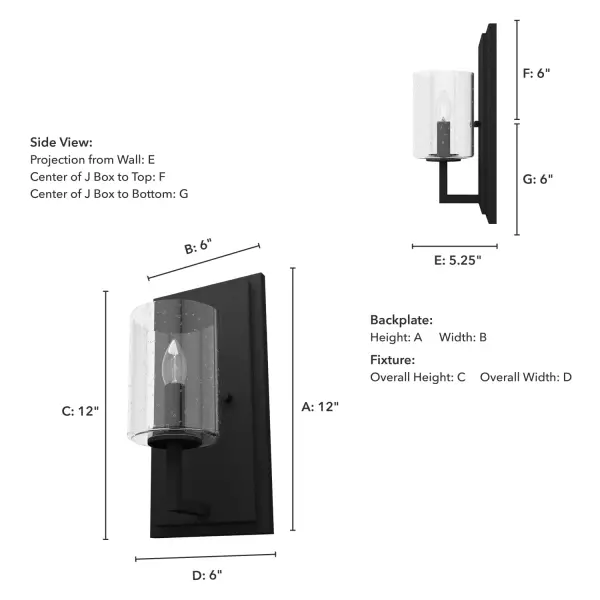 Kerrison One Light Wall Sconce in Natural Black Iron - Image 4