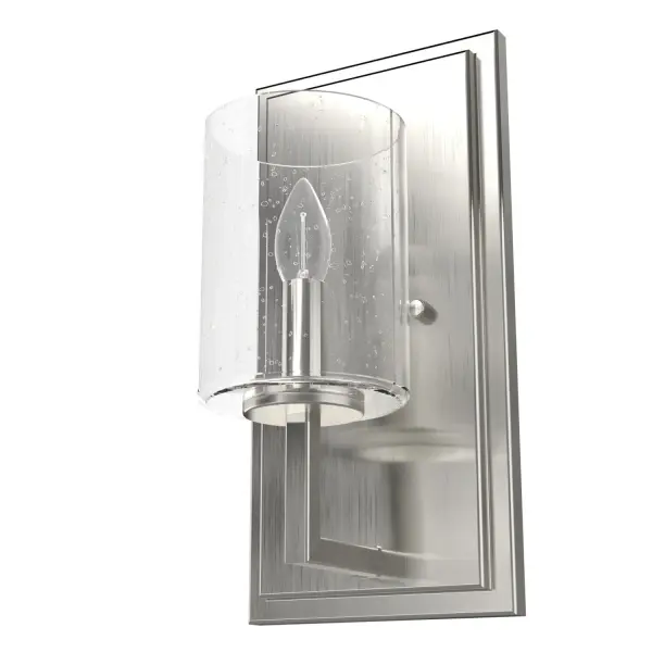 Let your light shine bright with the Kerrison wall sconce, created to lend an air of casual comfort to your home. Modern design meets industrial style in this sophisticated balance of form and function. As a bonus, the Kerrison wall sconce is damp-rated to handle the humidity of your home's bathrooms or laundry area. Mix and match with other fixtures from this collection or from our ceiling fan designs. Rated for indoor spaces exposed to humidity Requires 1 E12 bulbs. Bulbs not included. INDOOR-DAMP RATED: For use in indoor spaces exposed to humidity like bathrooms and laundry rooms. BULB RECOMMENDATION: Maximum 60 W per light bulb or equivalent LED bulb. Bulbs not included. PICTURED HERE: Match our image using B10 Candle light bulbs. WARRANTY: One-year limited warranty backed by the trusted experts at Hunter.