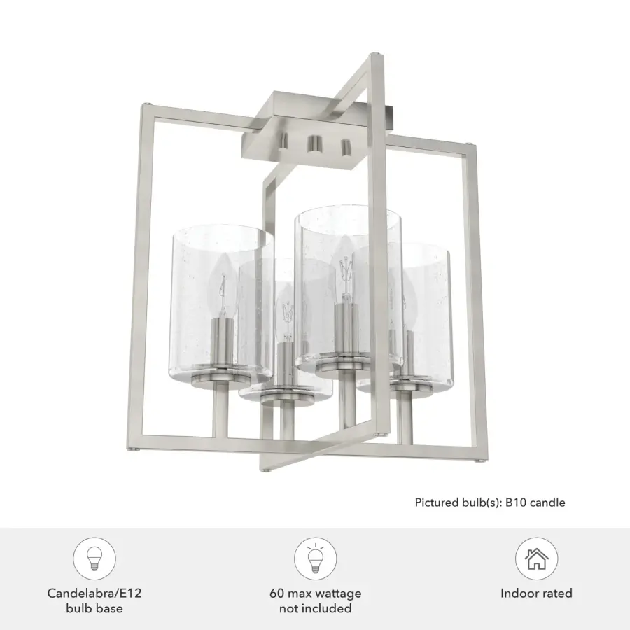 Kerrison Four Light Flush Mount in Brushed Nickel - Image 4