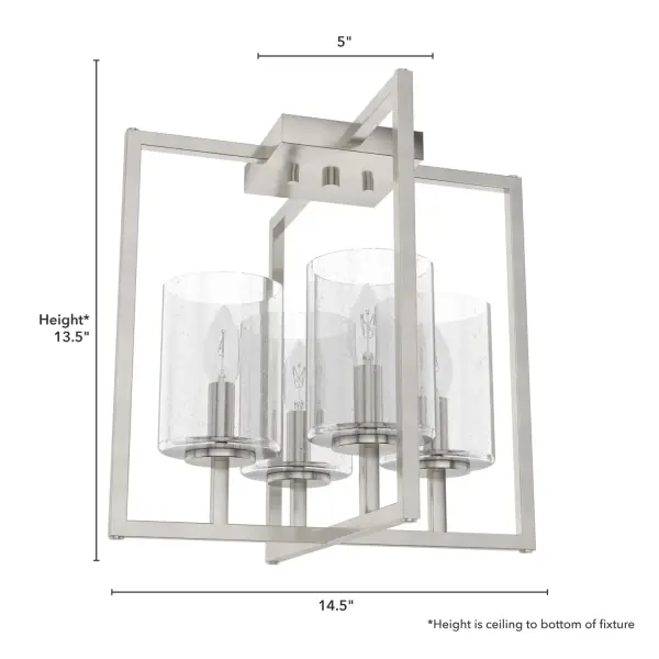 Kerrison Four Light Flush Mount in Brushed Nickel - Image 6