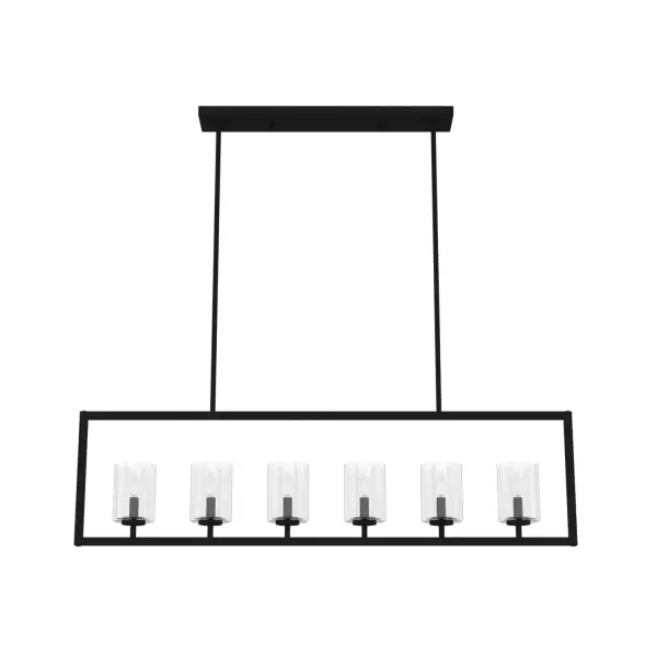 Kerrison 6-Light Linear Chandelier in Brushed Nickel - Image 13
