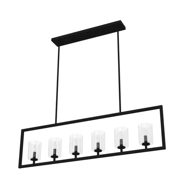 Kerrison 6-Light Linear Chandelier in Brushed Nickel - Image 15