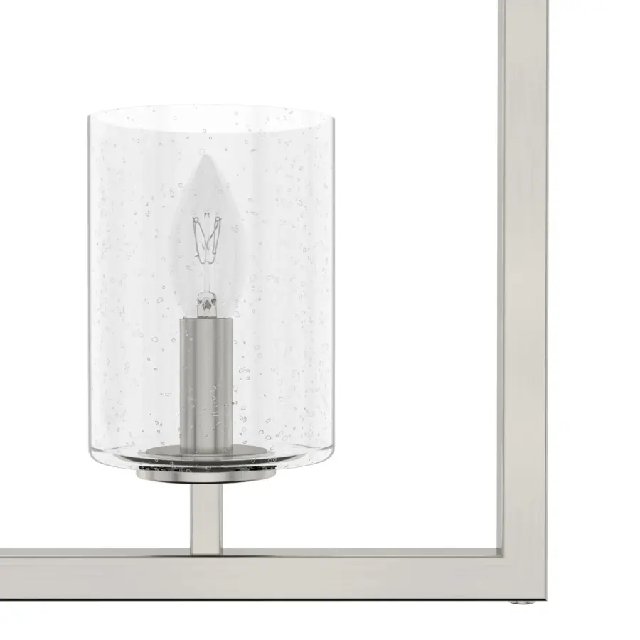 Kerrison 6-Light Linear Chandelier in Brushed Nickel - Image 16