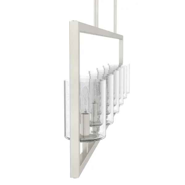 Kerrison 6-Light Linear Chandelier in Brushed Nickel - Image 18