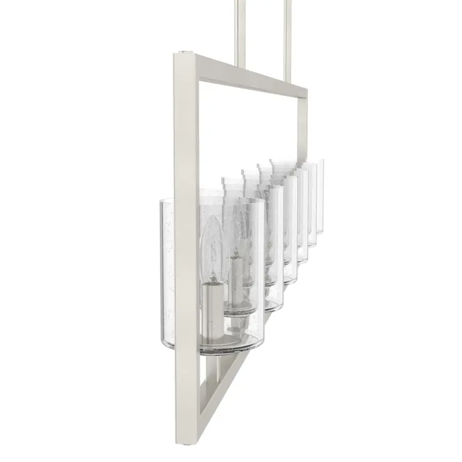 Kerrison 6-Light Linear Chandelier in Brushed Nickel - Image 18