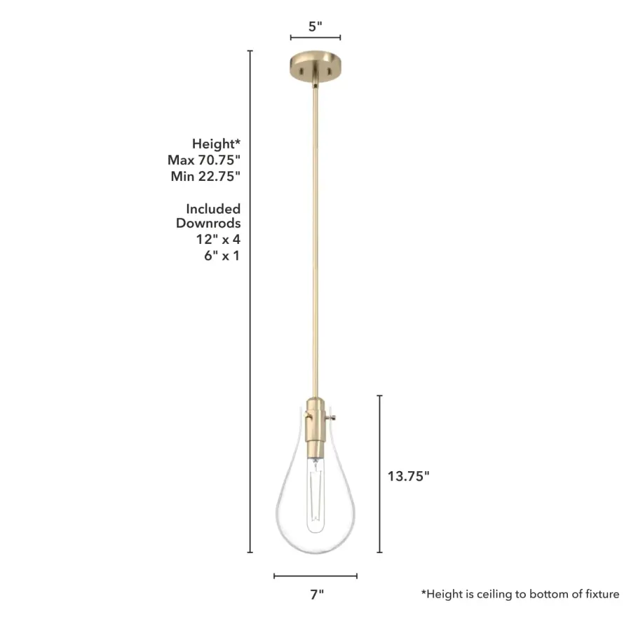 Lundin One Light Pendant in Alturas Gold - Image 4