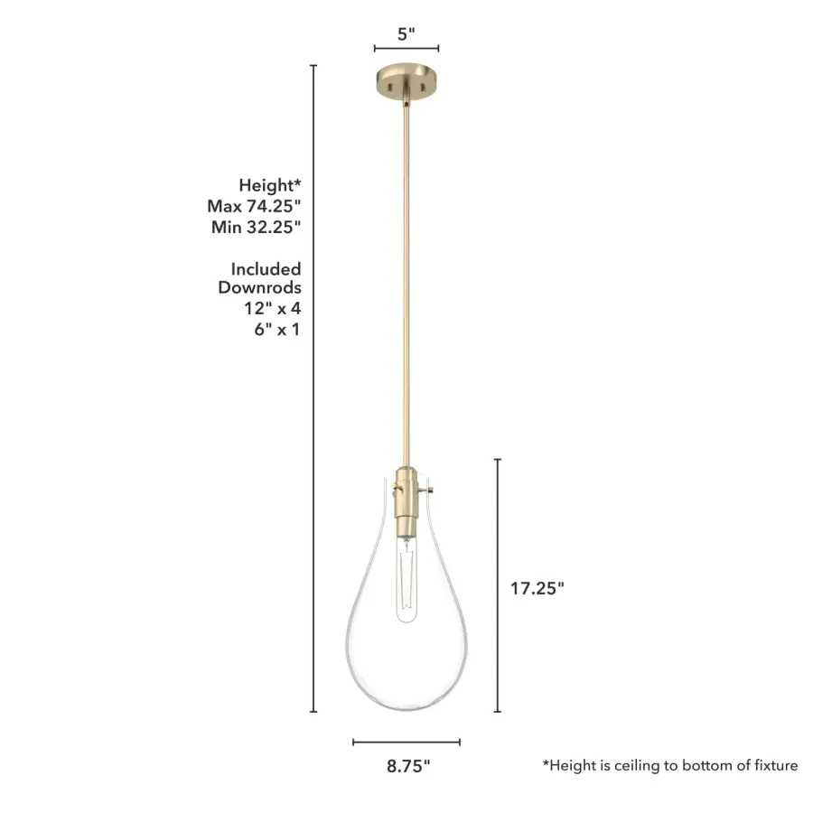 Lundin One Light Pendant in Alturas Gold - Image 4