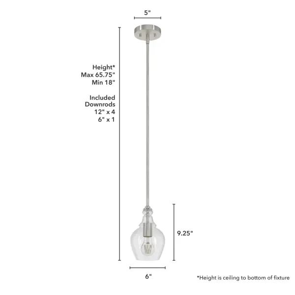 Maple Park One Light Mini Pendant in Brushed Nickel - Image 8