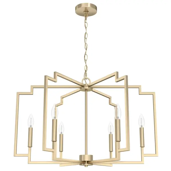 Zoanne Six Light Chandelier in Matte Black - Image 17