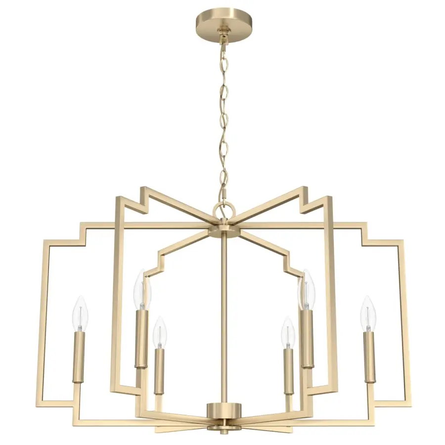 Zoanne Six Light Chandelier in Matte Black - Image 17