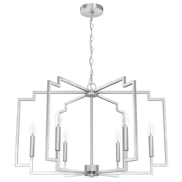 Zoanne Six Light Chandelier in Matte Black - Image 19