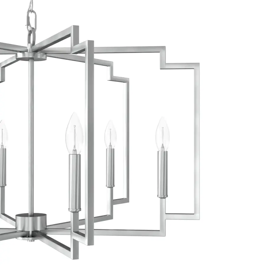 Zoanne Six Light Chandelier in Matte Black - Image 22