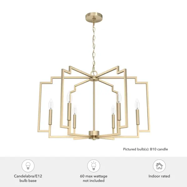 Zoanne Six Light Chandelier in Matte Black - Image 7