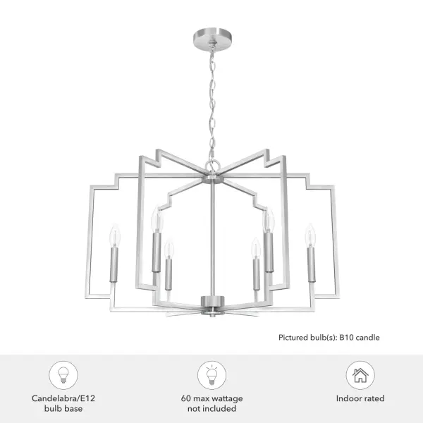 Zoanne Six Light Chandelier in Matte Black - Image 9