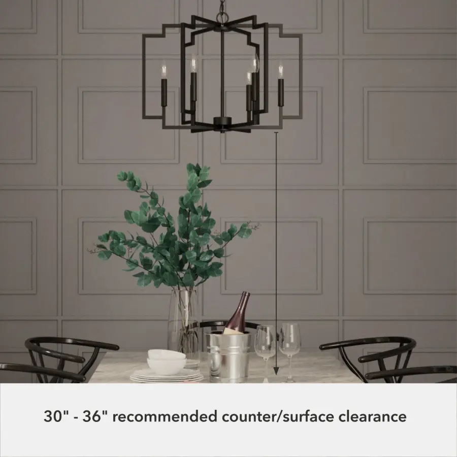 Zoanne 6-Light Chandelier in Matte Black - Image 13