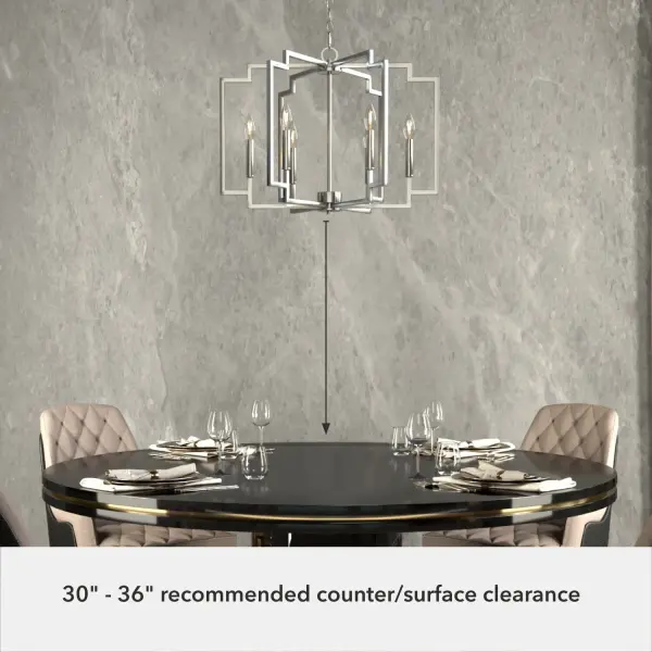 Zoanne 6-Light Chandelier in Matte Black - Image 14