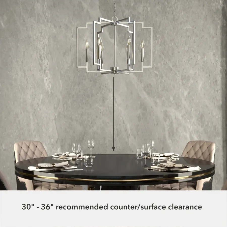 Zoanne 6-Light Chandelier in Matte Black - Image 14