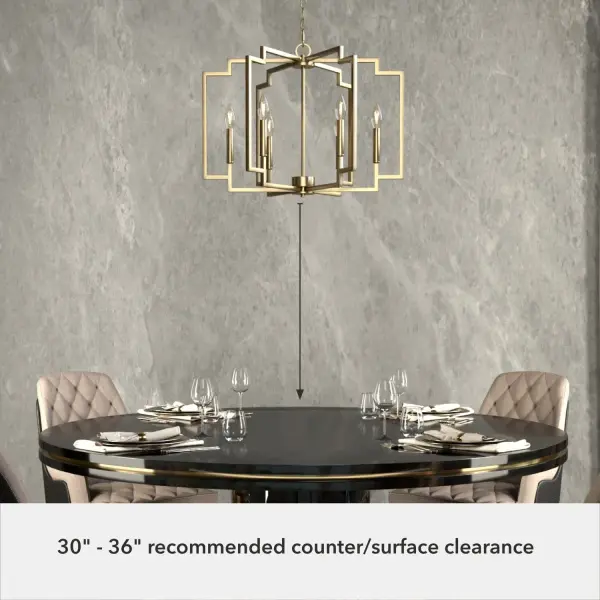Zoanne 6-Light Chandelier in Matte Black - Image 15