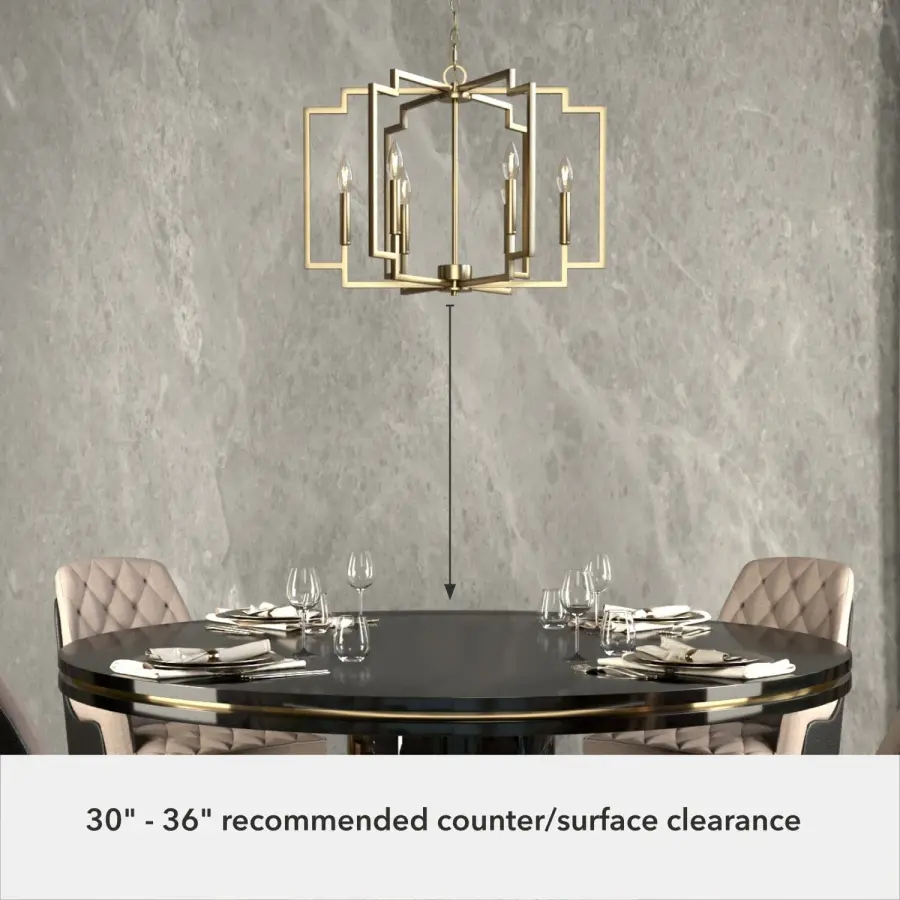 Zoanne 6-Light Chandelier in Matte Black - Image 15