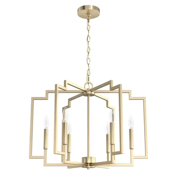 Zoanne 6-Light Chandelier in Matte Black - Image 19