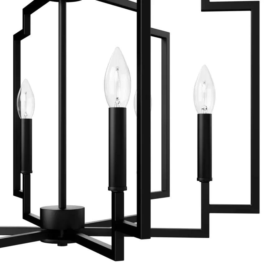 Zoanne 6-Light Chandelier in Matte Black - Image 20
