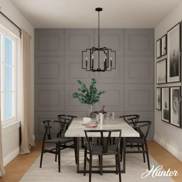 Zoanne 6-Light Chandelier in Matte Black - Image 4