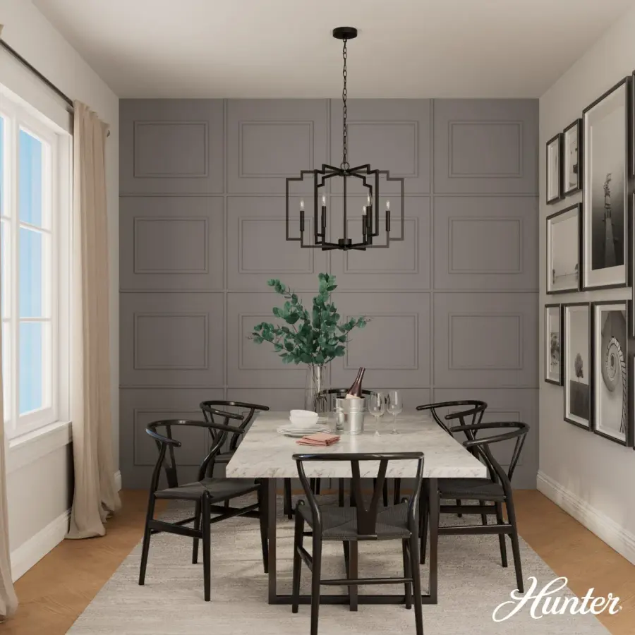 Zoanne 6-Light Chandelier in Matte Black - Image 4
