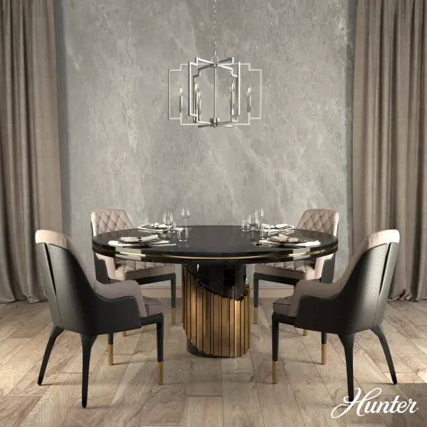 Zoanne 6-Light Chandelier in Matte Black - Image 5