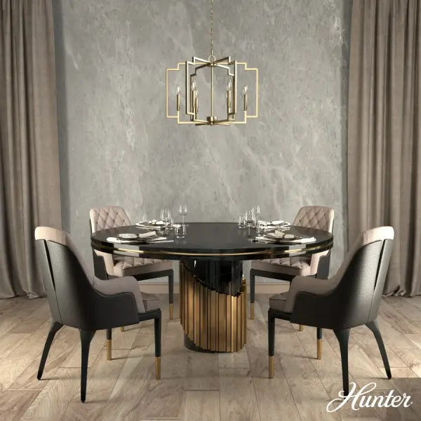 Zoanne 6-Light Chandelier in Matte Black - Image 6