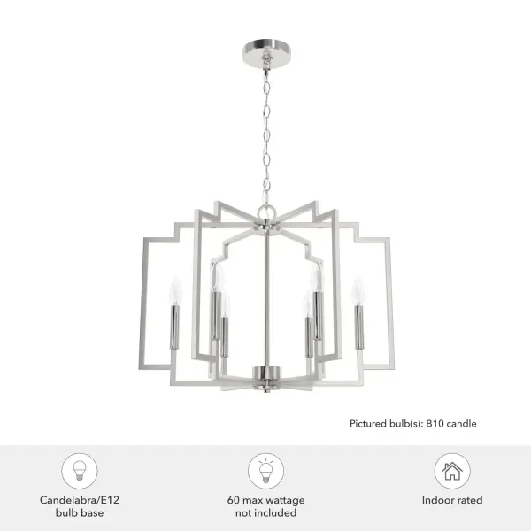 Zoanne 6-Light Chandelier in Matte Black - Image 8