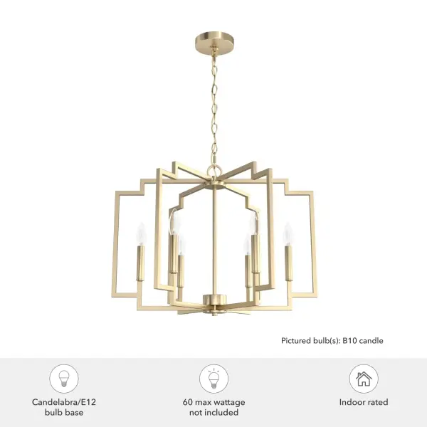 Zoanne 6-Light Chandelier in Matte Black - Image 9