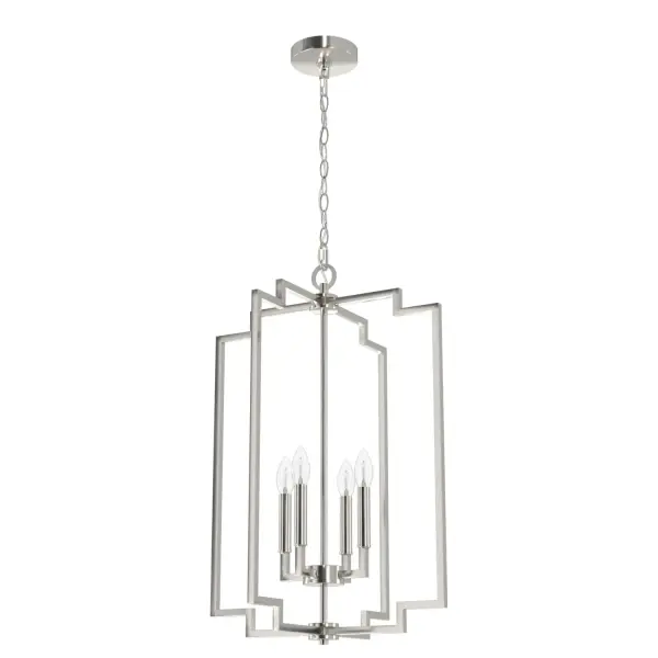 Zoanne Four Light Pendant in Brushed Nickel - Image 12