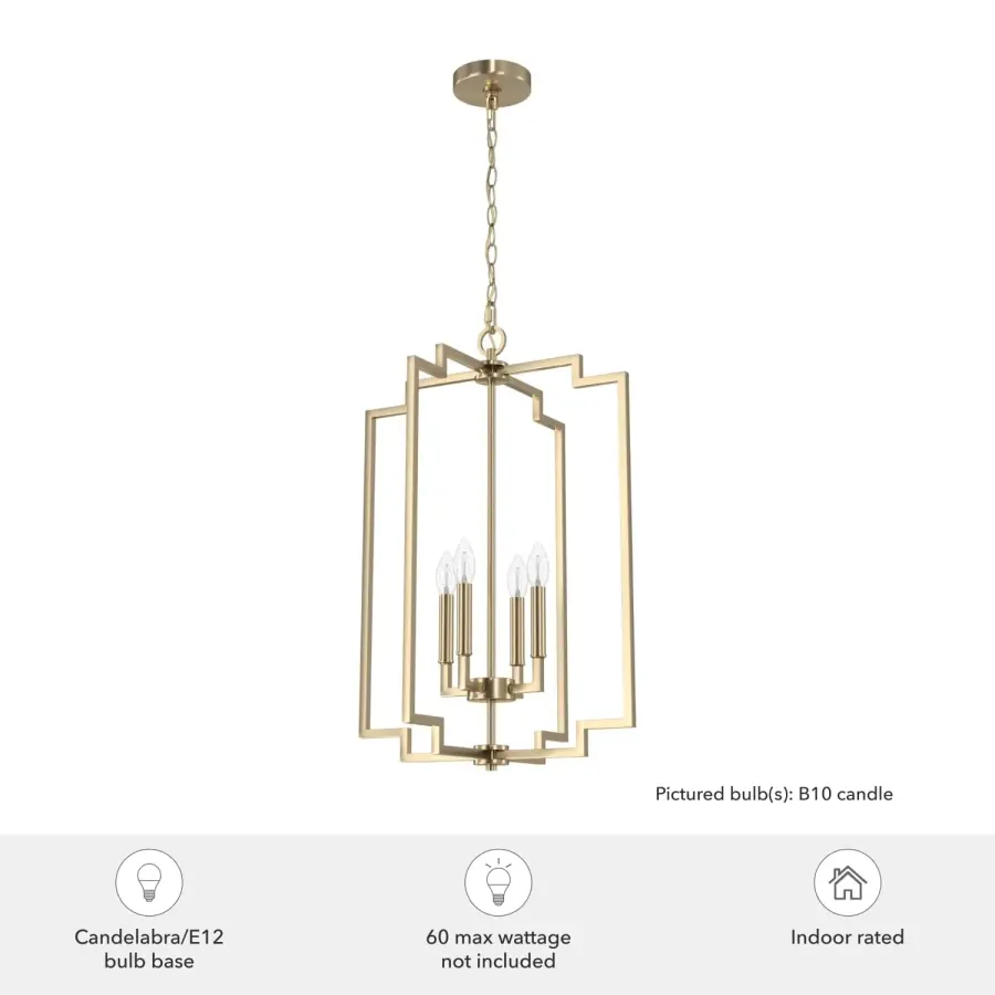 Zoanne Four Light Pendant in Brushed Nickel - Image 6